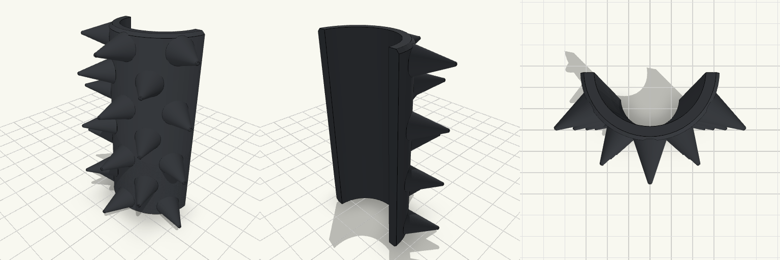 Spiked Half-Sleeve for PVC