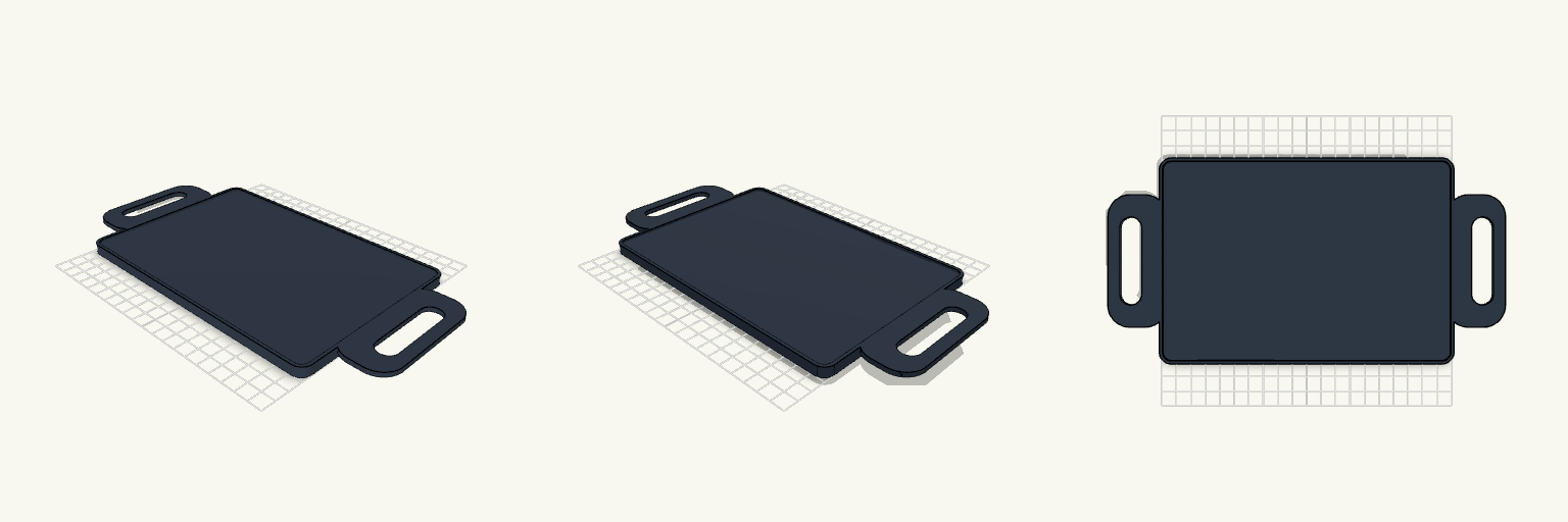 Shallow 2mm Handled Tray