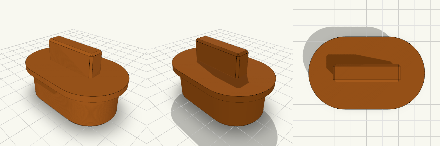 Combustion Engine 53mm Oval Vent Plug with Grip