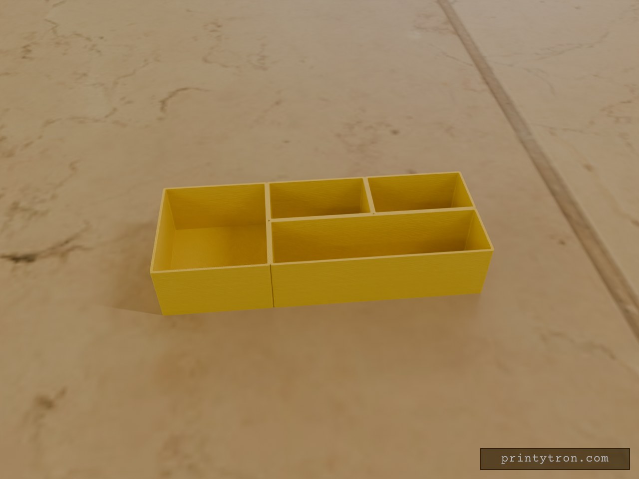 Asymmetrical 4-Section Catch Tray