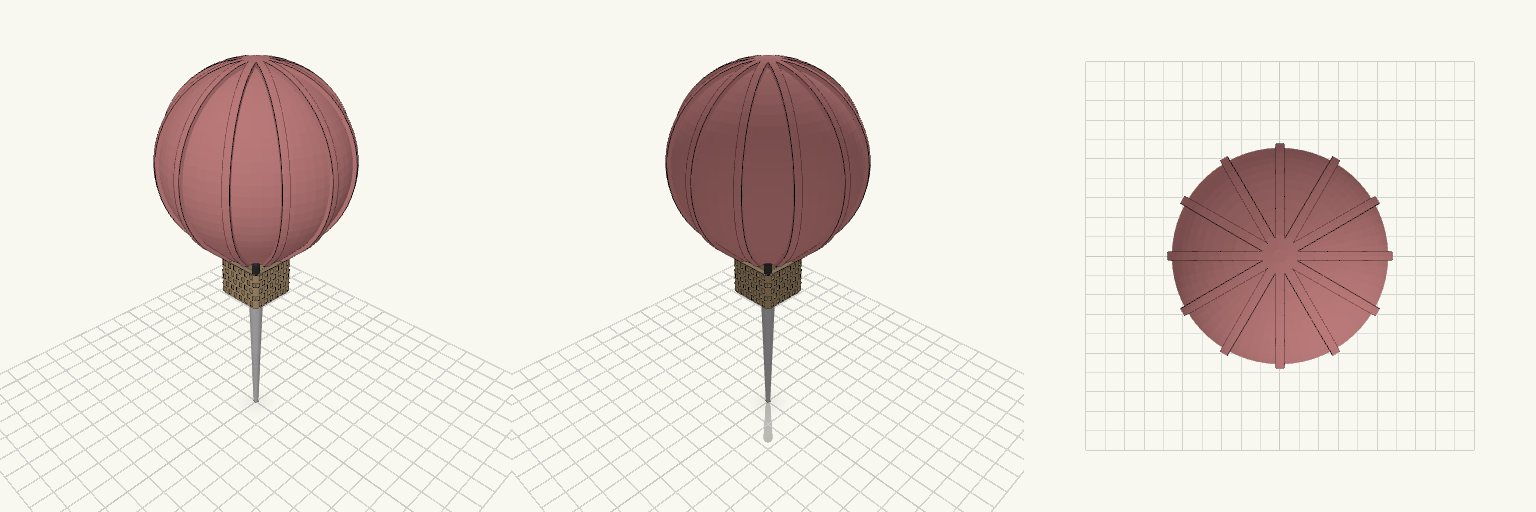 Volumetric Hot Air Balloon Topper