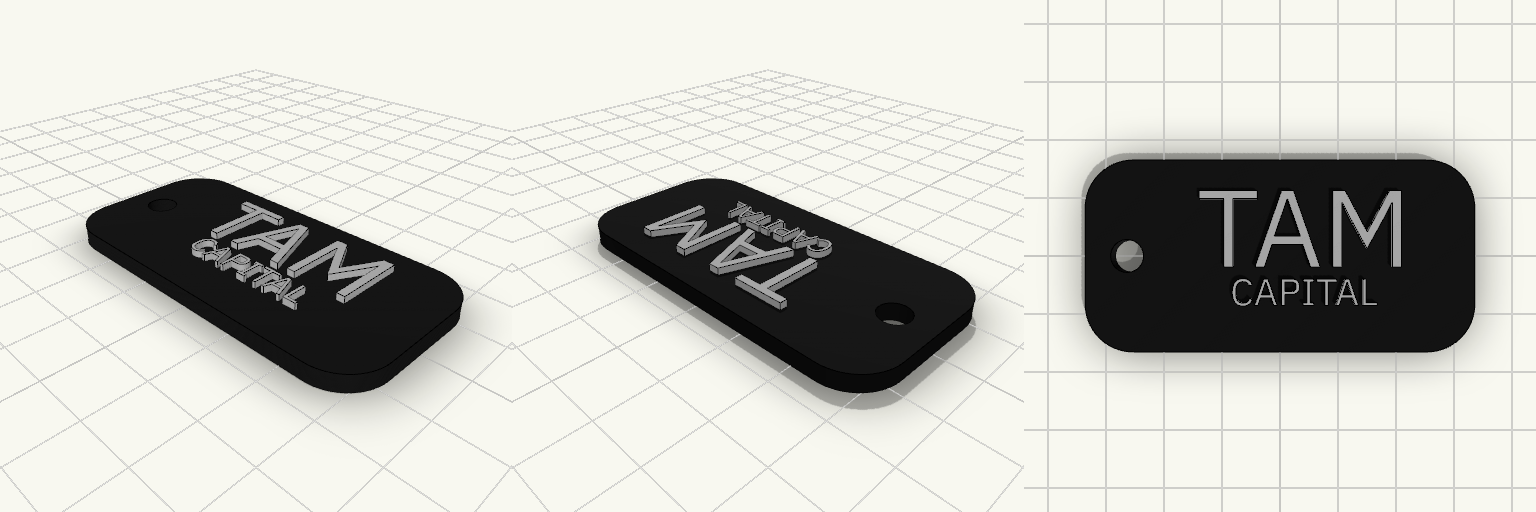 Embossed Corporate Logo Keychain