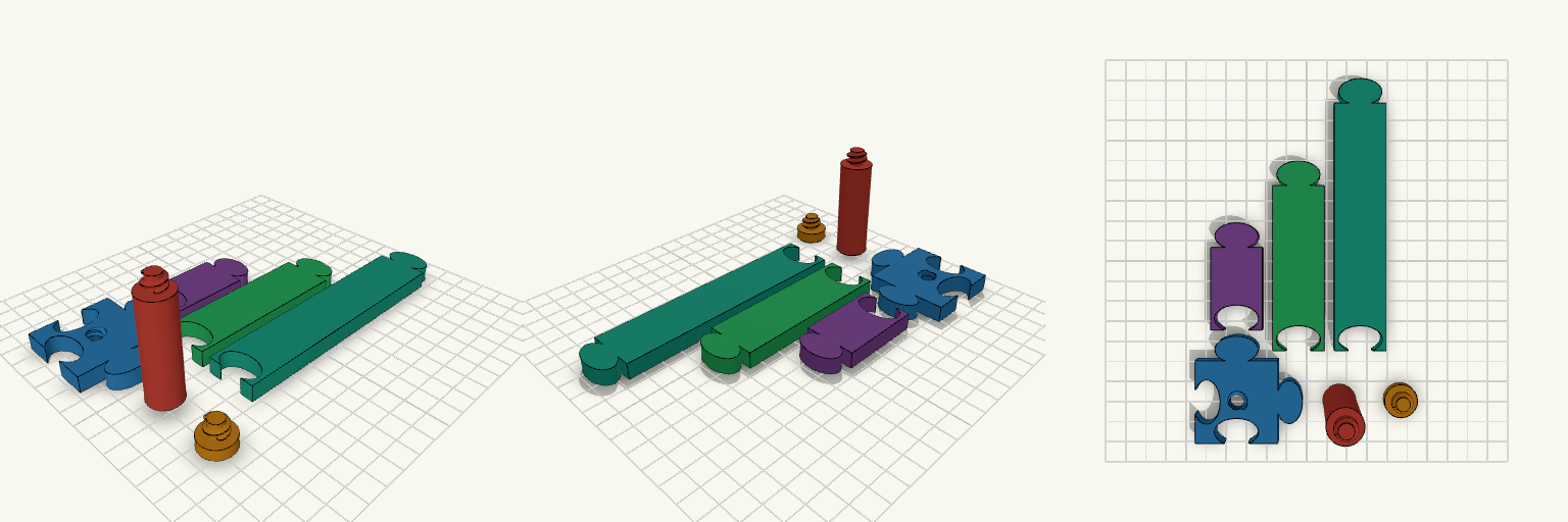 Modular Threaded Jigsaw Peg