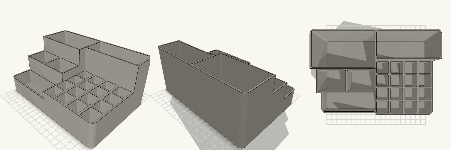 Asymmetric 16-Slot Makeup Organizer