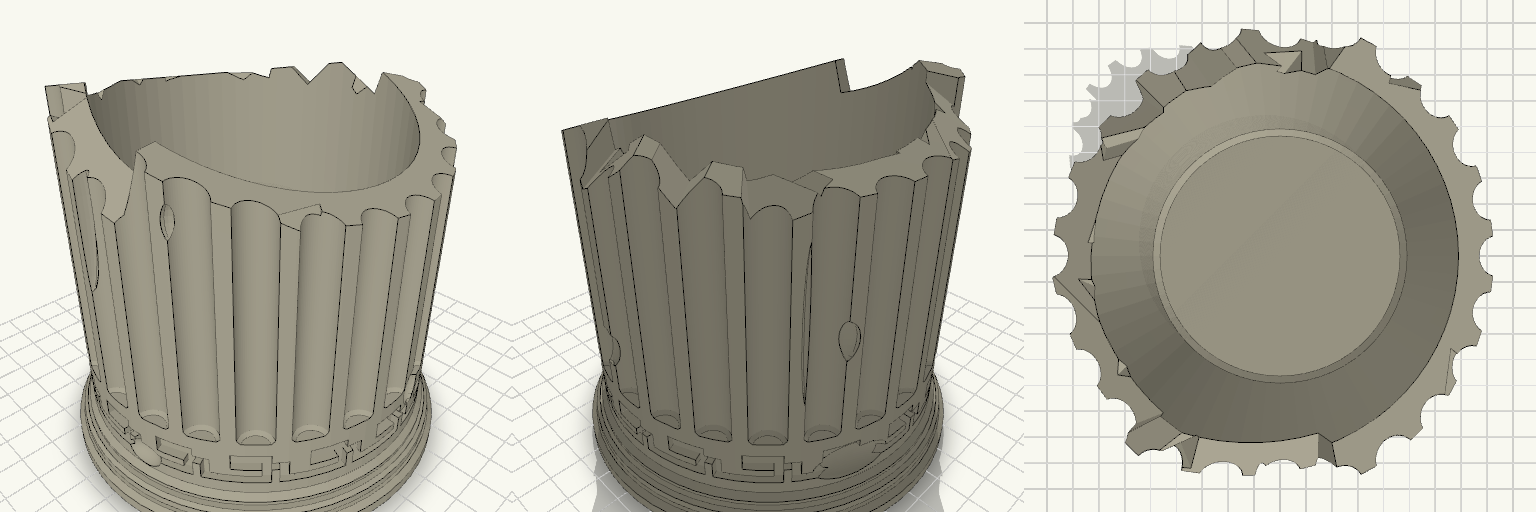 Ruined 85mm Column Planter