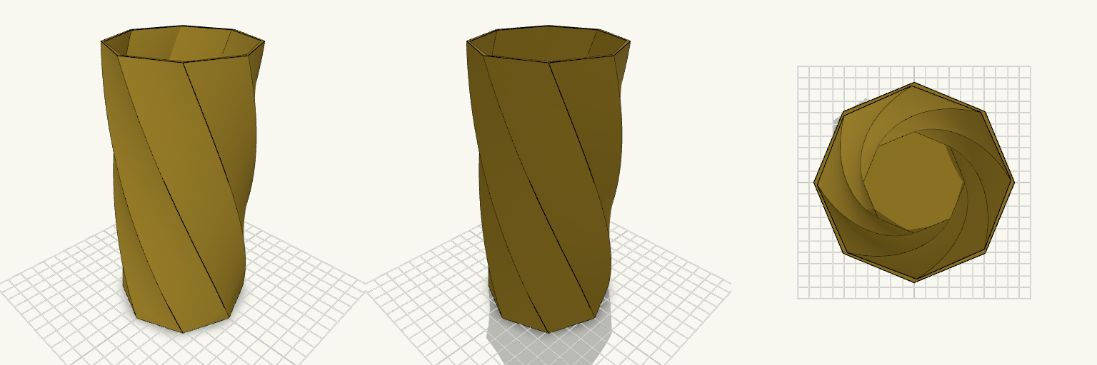 Quick Print Twisted Vase
