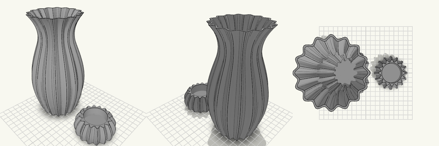 38mm Tealight & Fluted Vase Set