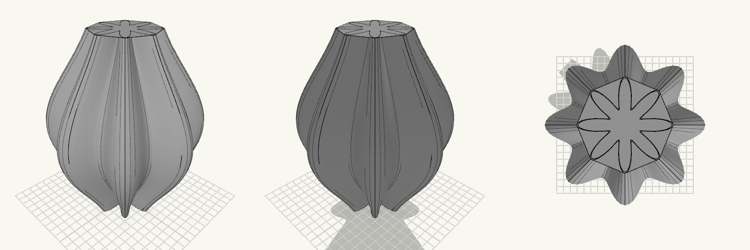 Ribbed Classic Gold Vase