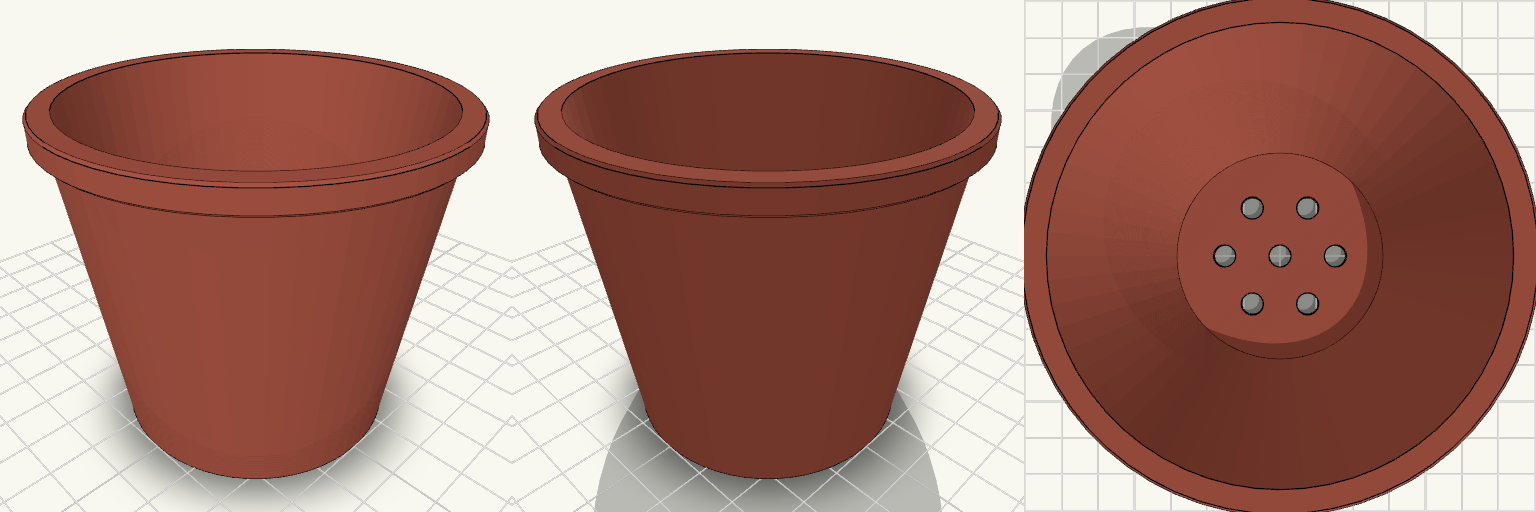 Tapered Planter with Drainage