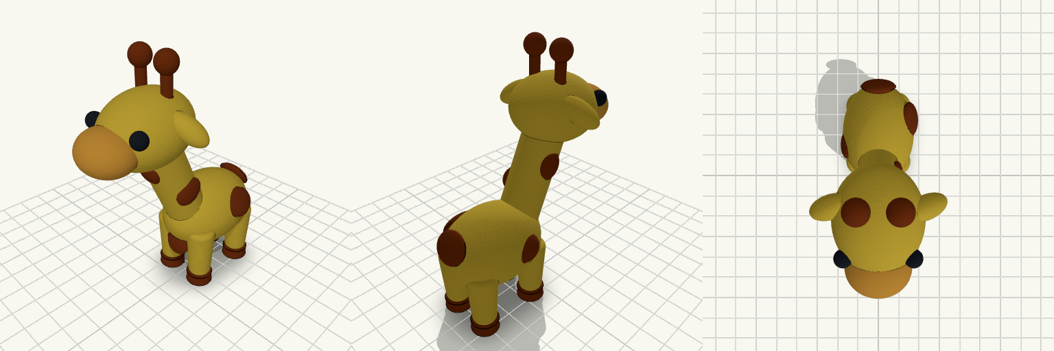 Cartoon Giraffe Figure