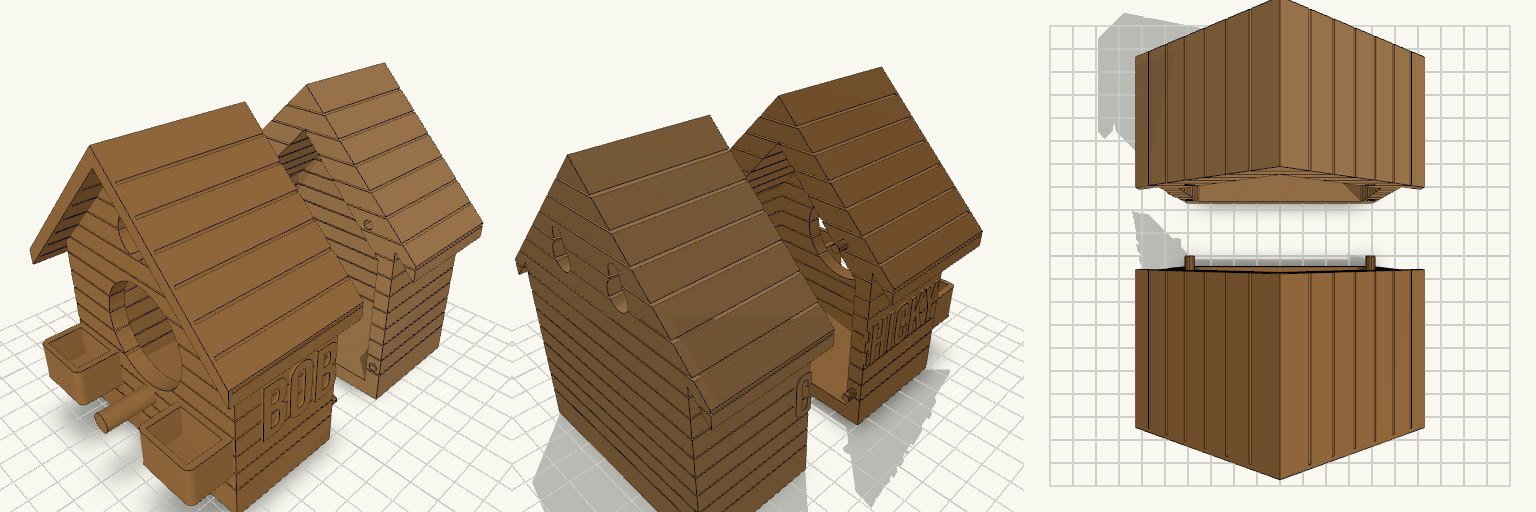 Split Snap-Fit Birdhouse