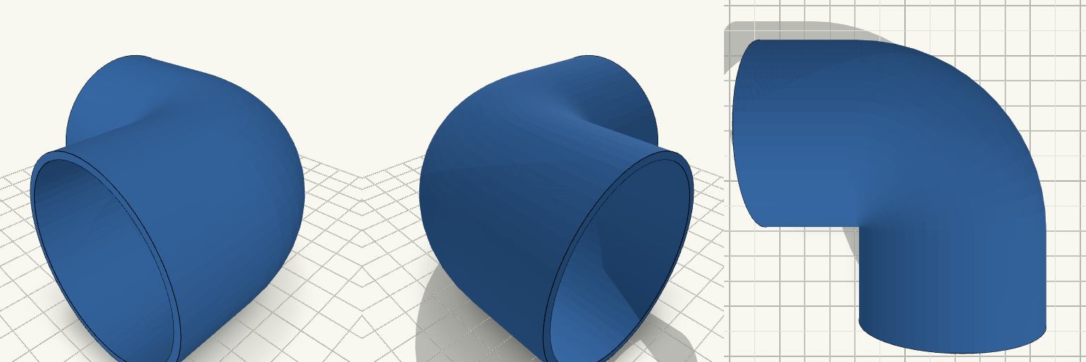 Compact 90-Degree Elbow Pipe