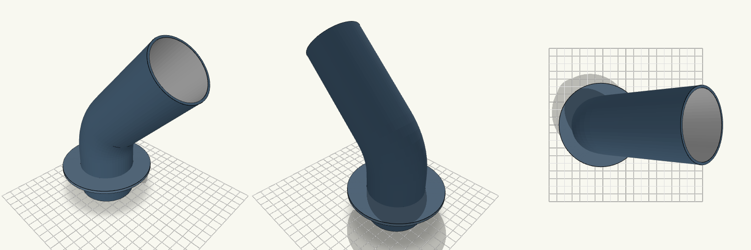 60mm OD Flanged 45° Pipe