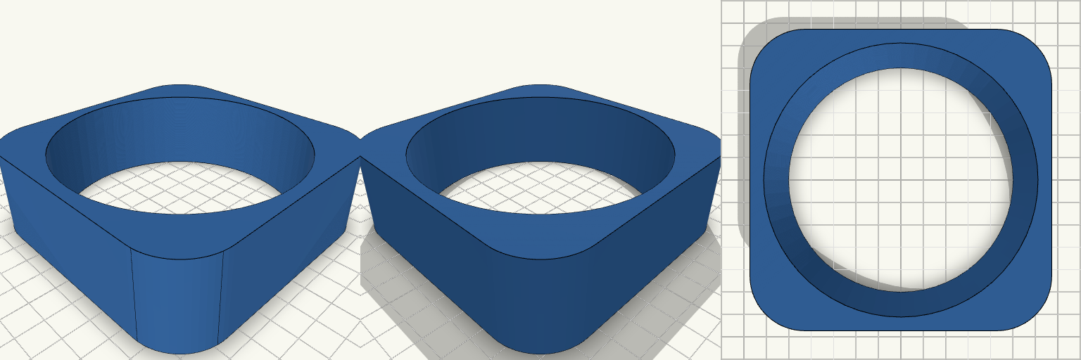 Rounded Square Mounting Plate