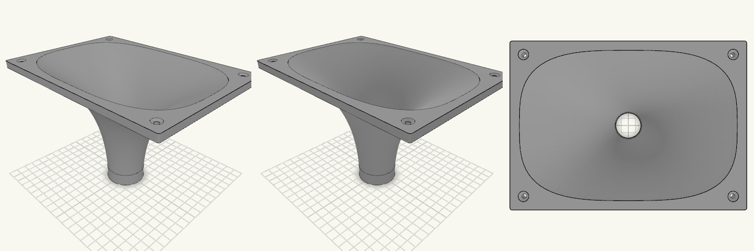 Squircle Hyperbolic Acoustic Horn