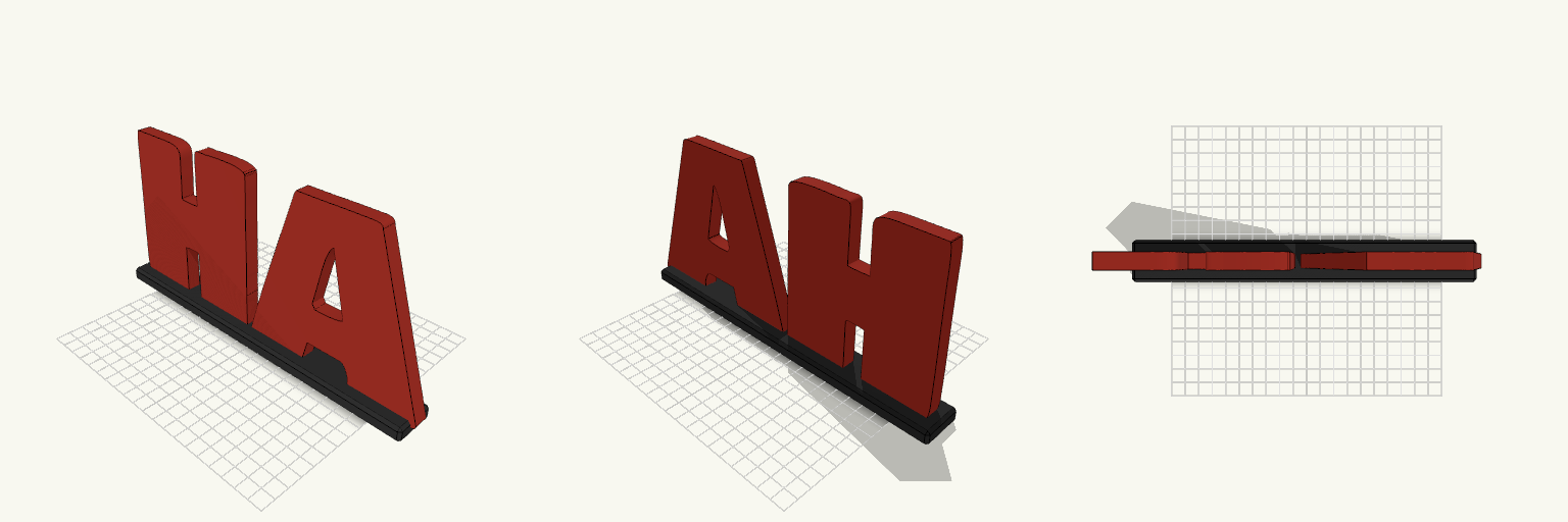 Initials — HA Desktop Decor