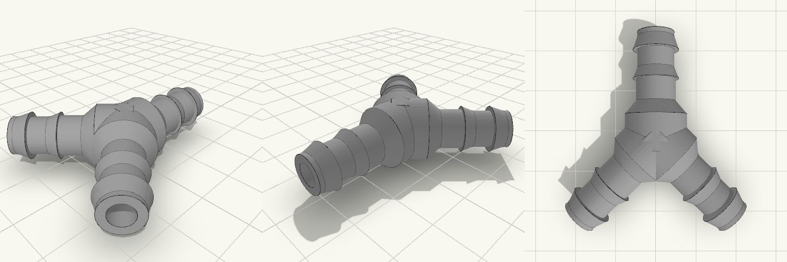 Reinforced 8mm Irrigation Y-Splitter