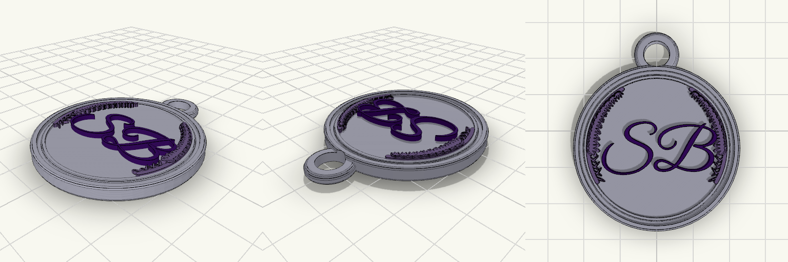 Bouquet Initial Keychain