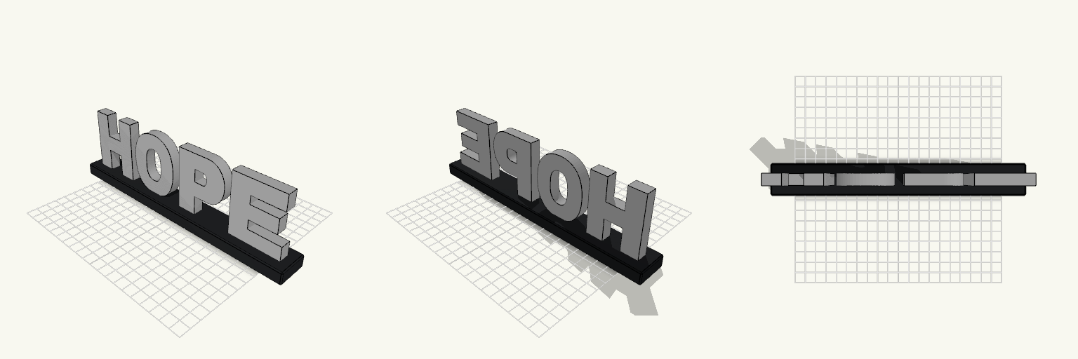 240mm HOPE Desk Sign