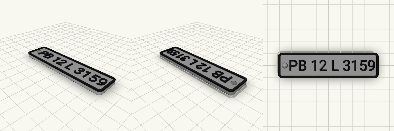 25mm Split Ring Registration Plate