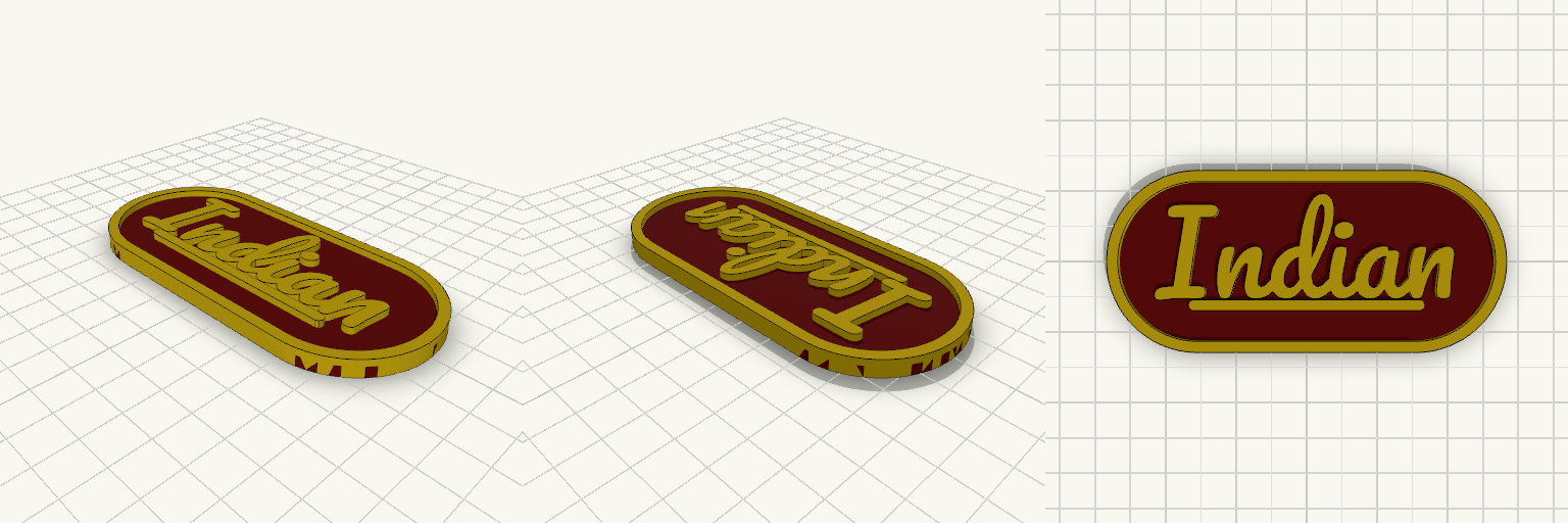 Motorcycle Script Logo Plate