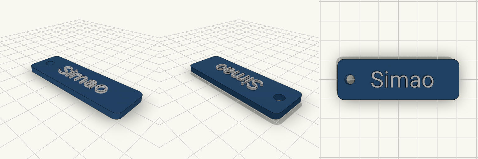 Simao Split-Ring Tag — 3D model generated and downloaded as STL from Printytron