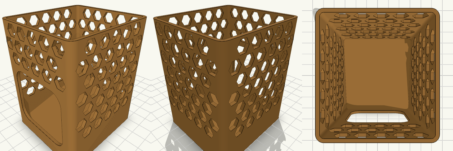 36mm Bore Honeycomb Egg Dispenser — 3D model generated and downloaded as STL from Printytron