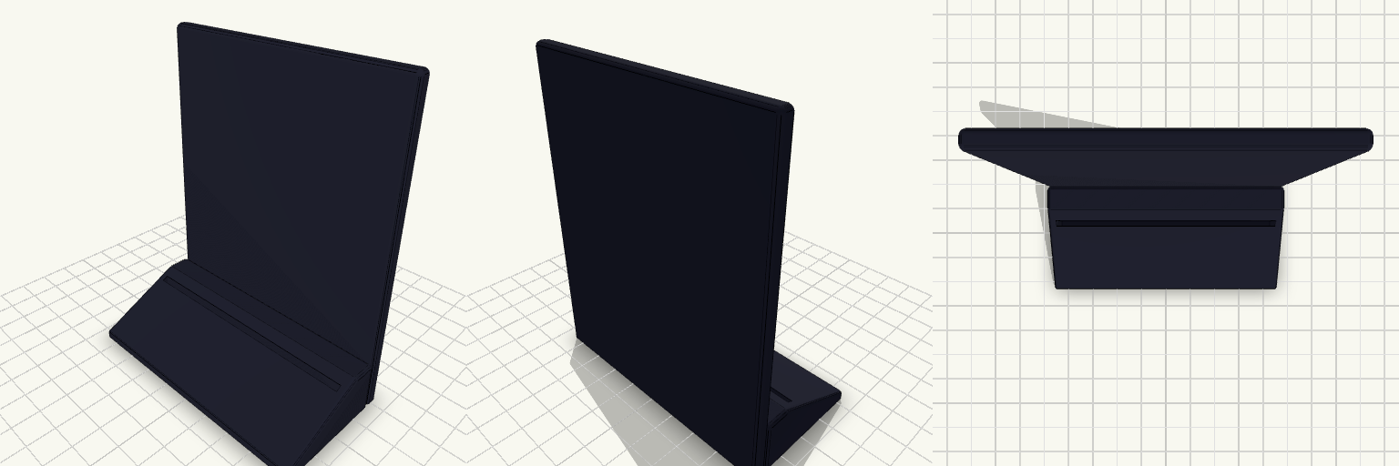 GIVVY — Toploader Display Stand — 3D model generated and downloaded as STL from Printytron