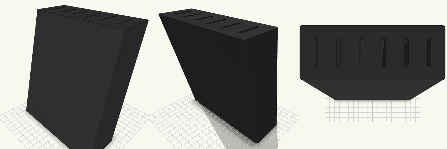 Slanted 6-Slot Knife Block