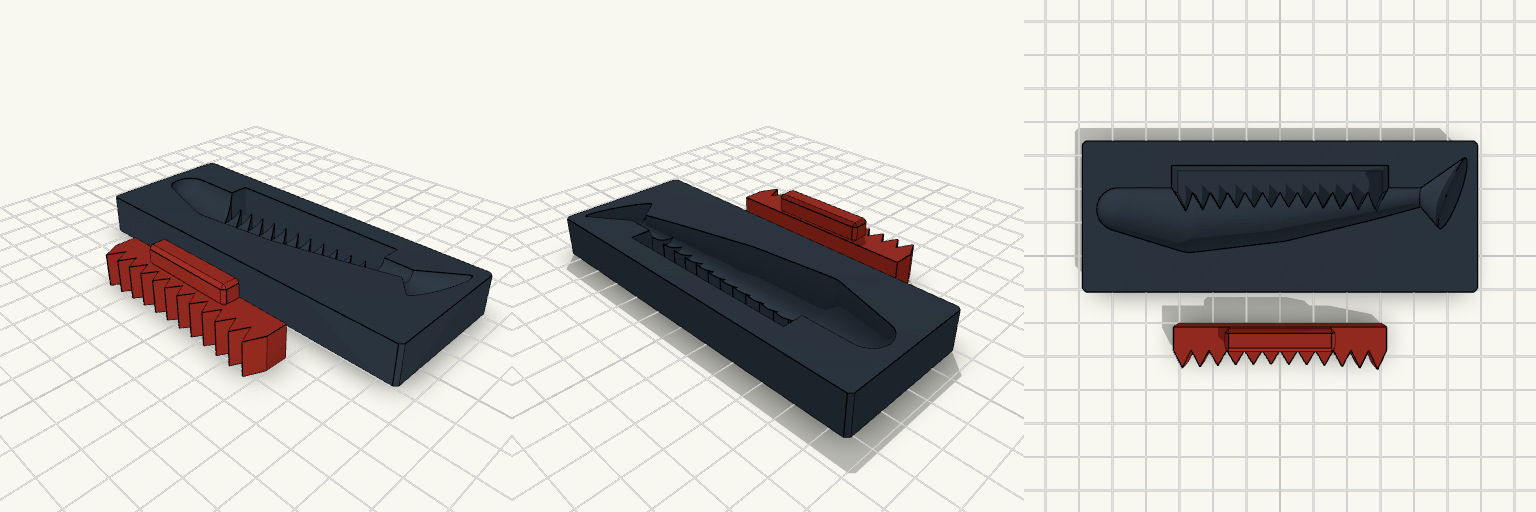 100mm Open-Pour Gummifisch-Form