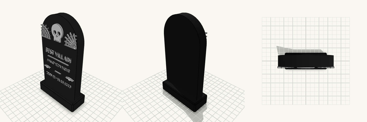 Gothic Gravestone Villain Trophy