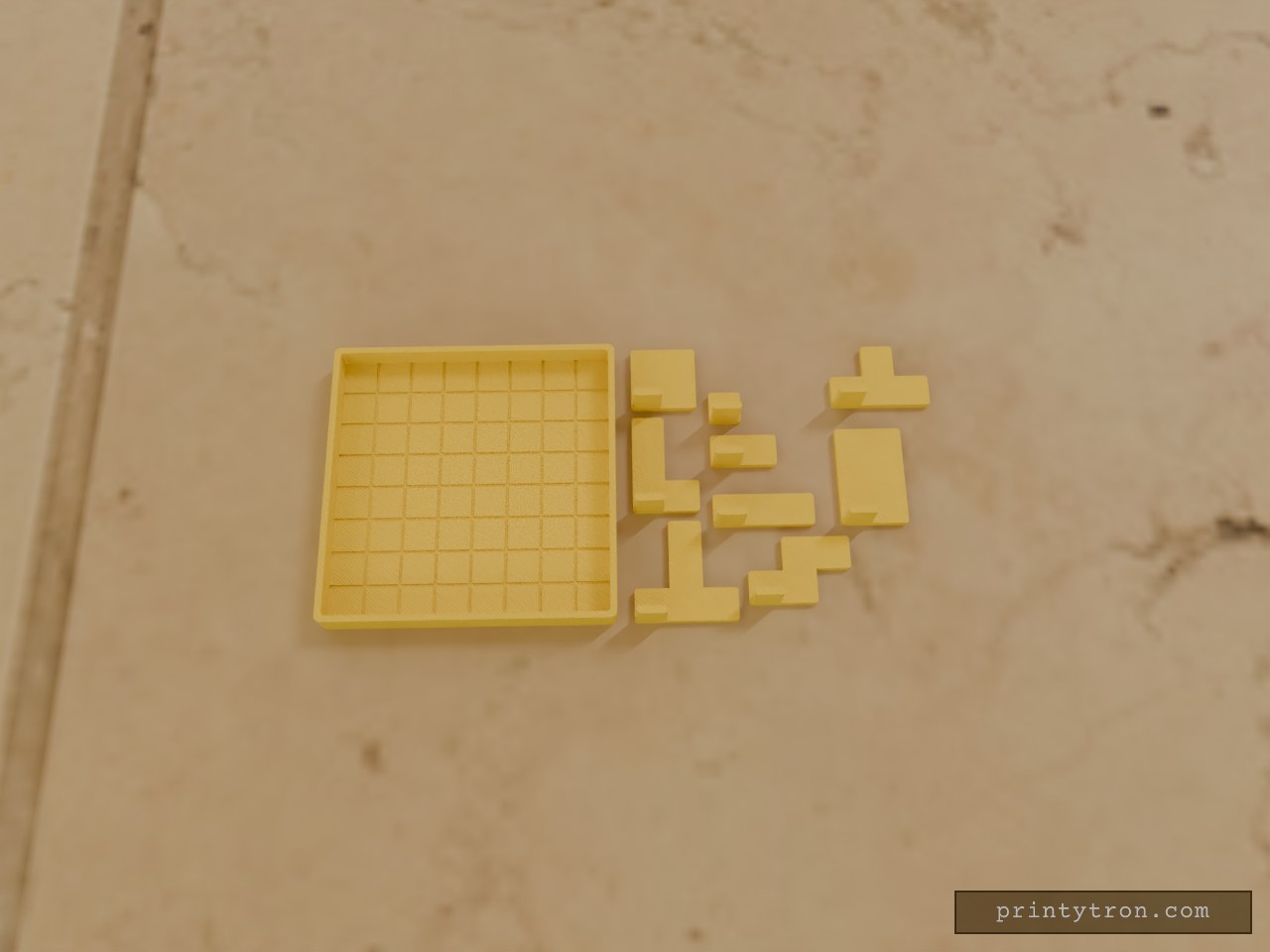 Grid Tray And Puzzle Blocks