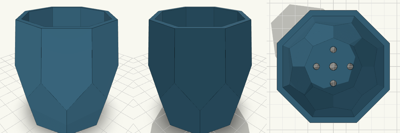 Small Faceted Planter