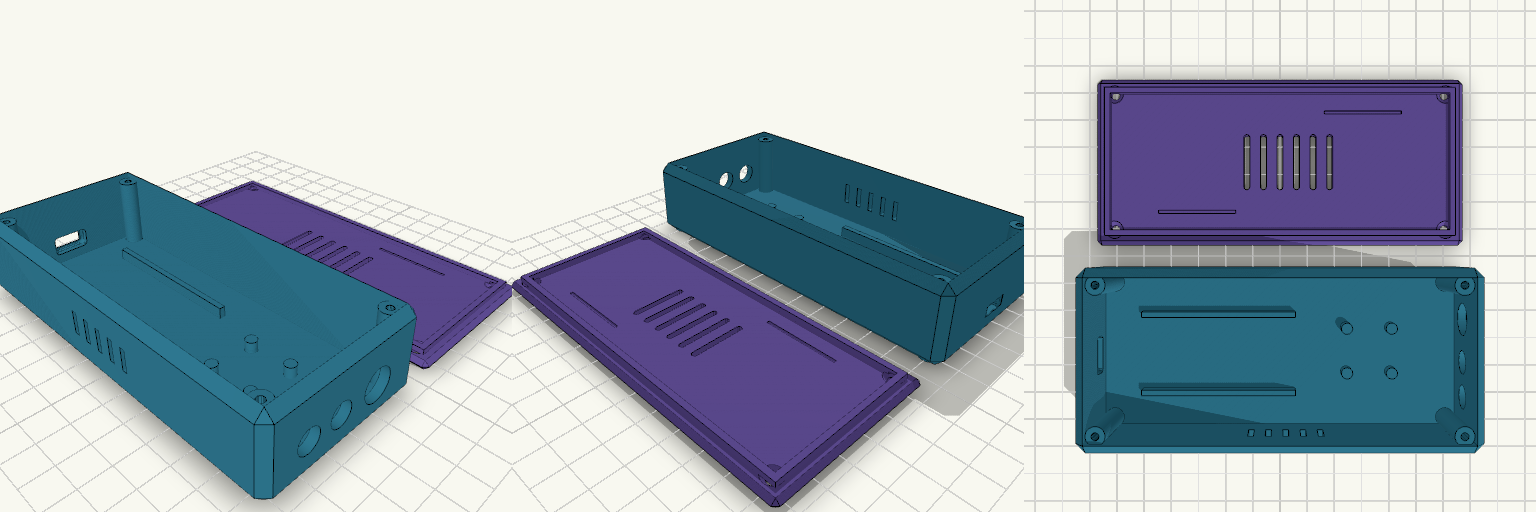 Caja sci-fi para ESP32, RCA y driver