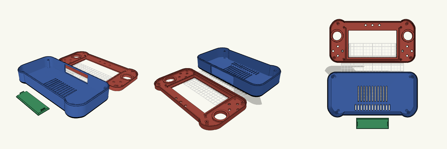 Handheld-Gehäuse mit herausnehmbarer Anschlussblende