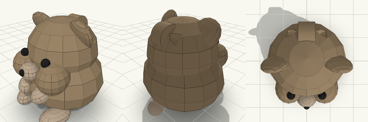 Chubby Sitting Hamster Keychain