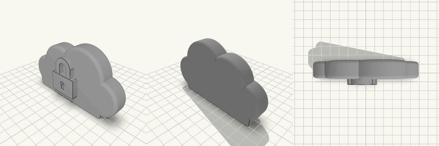 Cloud Security Padlock Desk Ornament