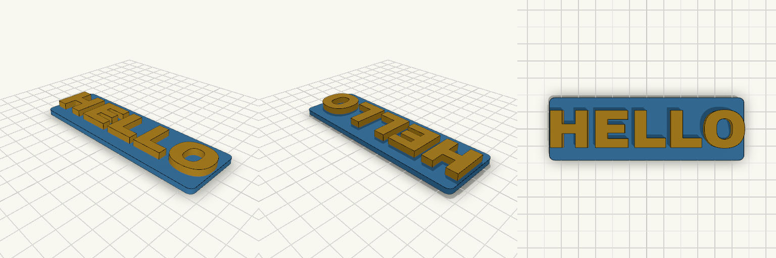 HELLO Name Sign, 112 x 36 mm