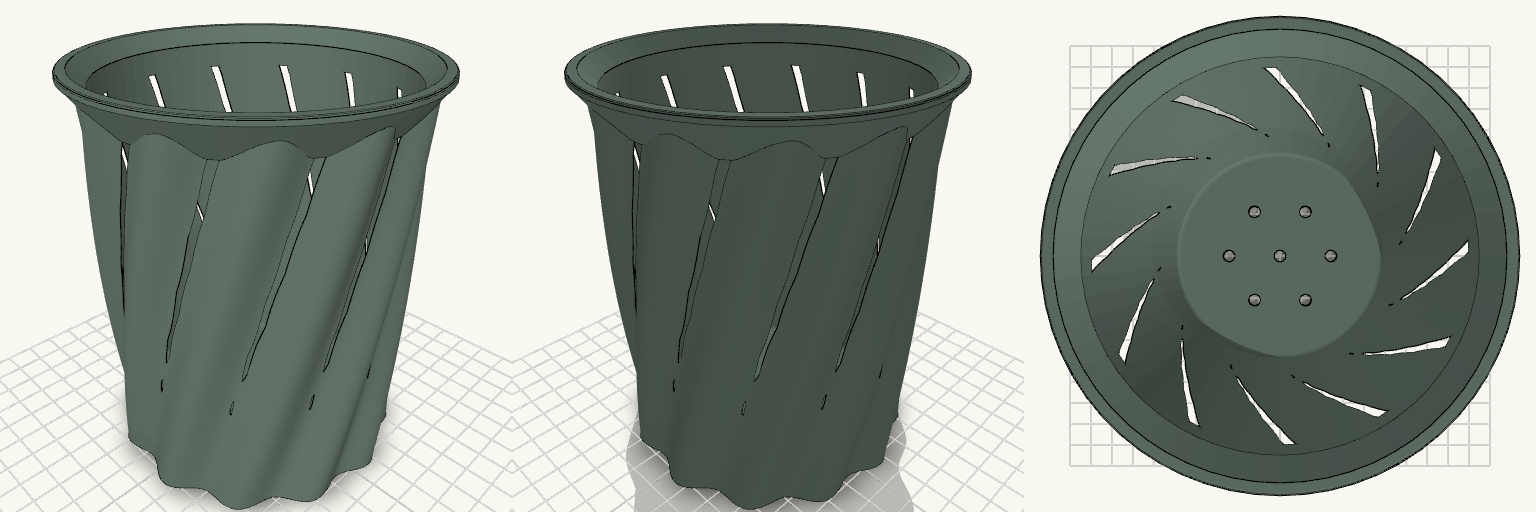 120mm Wavy Suspended Planter Pot