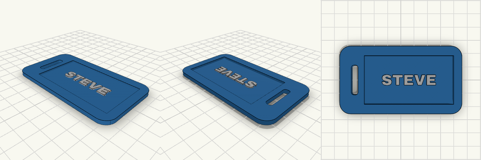 Luggage Strap Tag, 5 mm Slot, STEVE