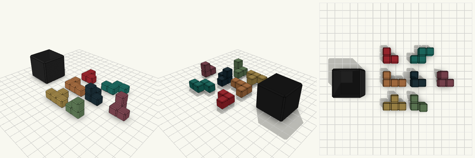 3D Cube IQ Puzzle