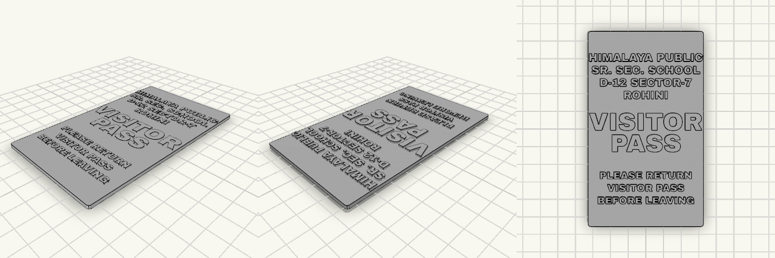 Visitor Pass Base Frame