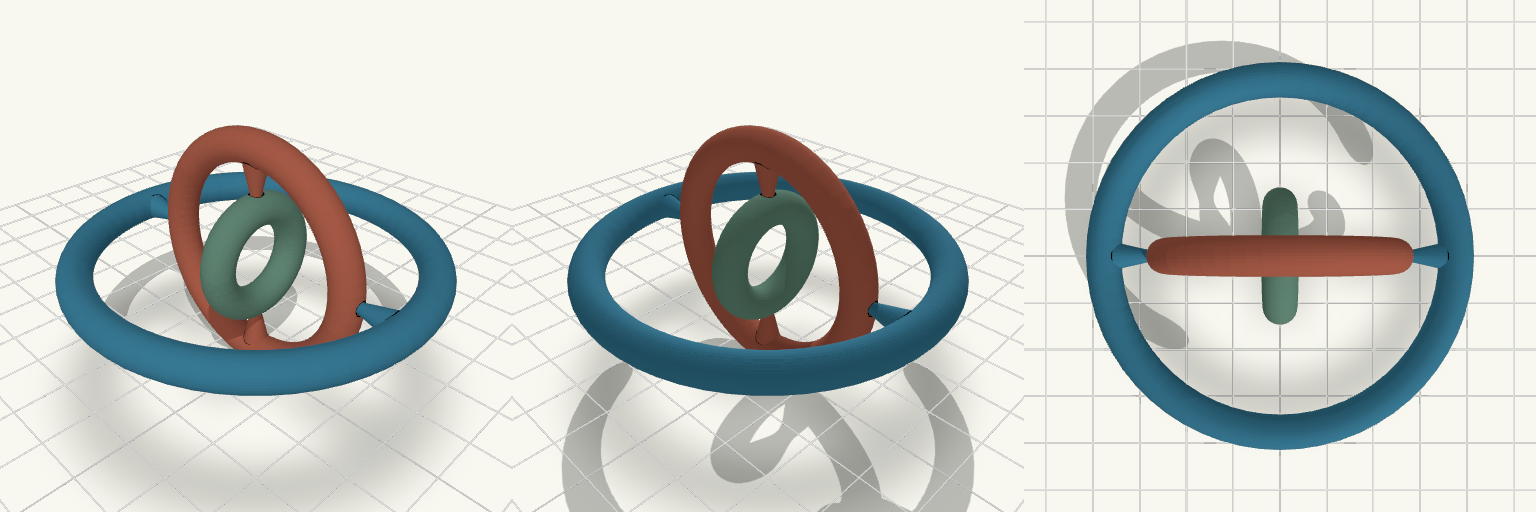 Vortex Loop 3-Ring Gimbal Fidget