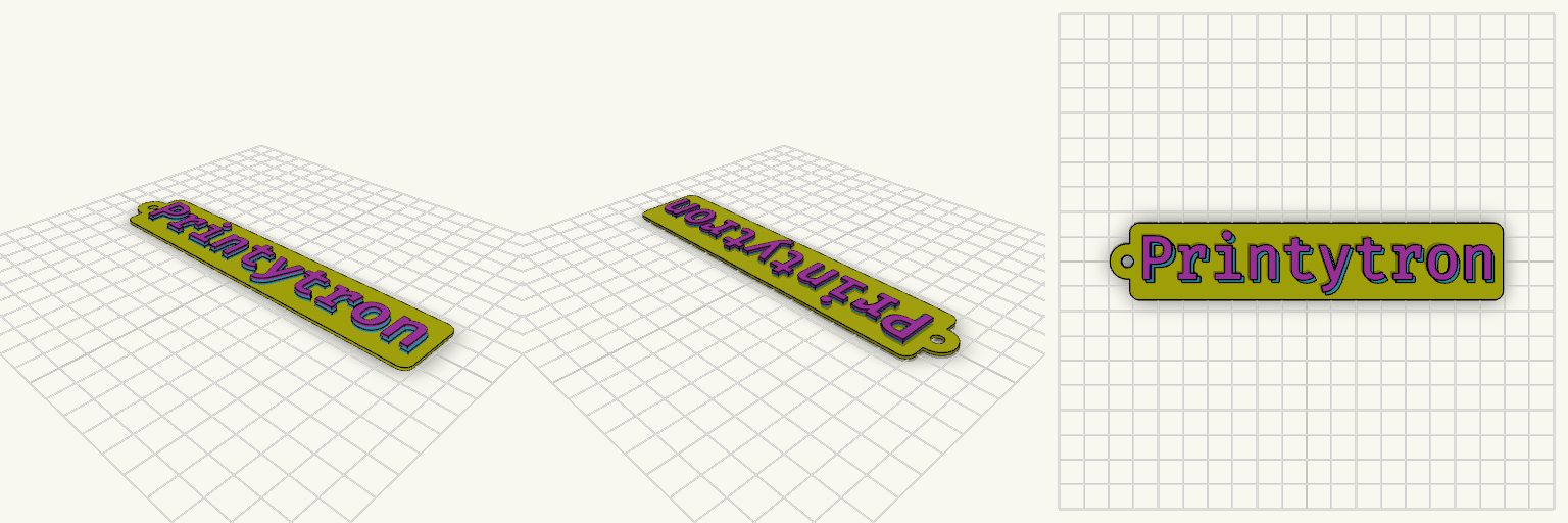 Printytron 3-Layer Keyring Sign 157mm