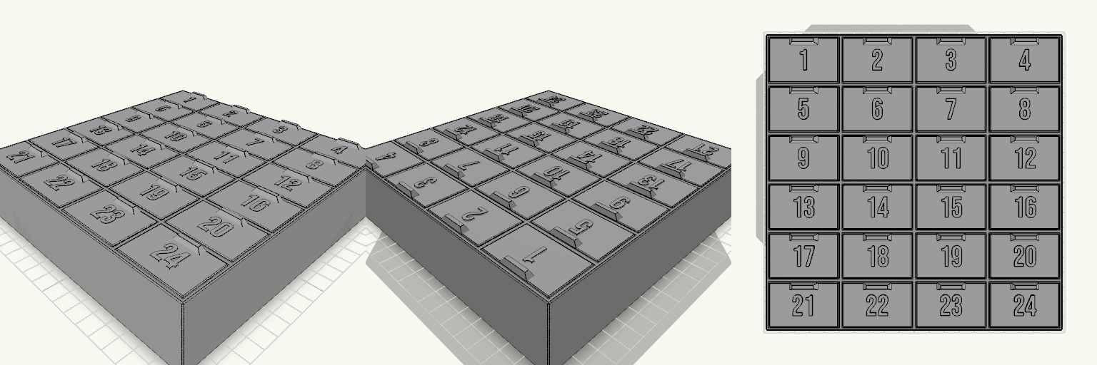 Print-In-Place Advent Drawers