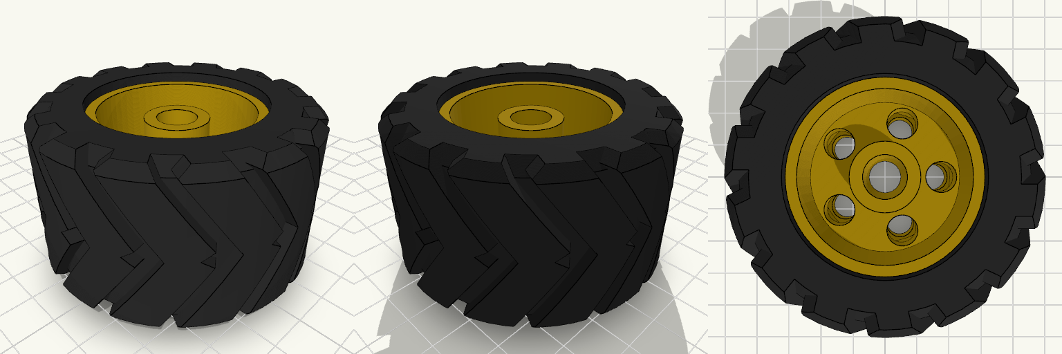 Miniature Tractor Tire With Separate Rim