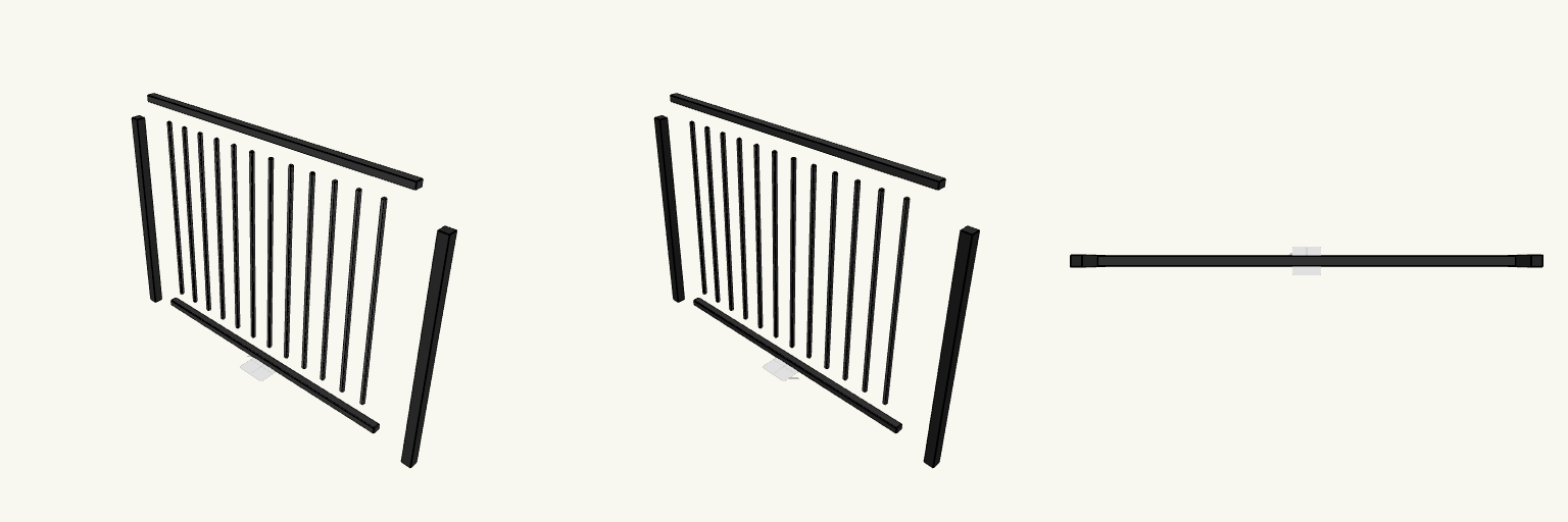 Fabrication-Ready Welded Railing explode