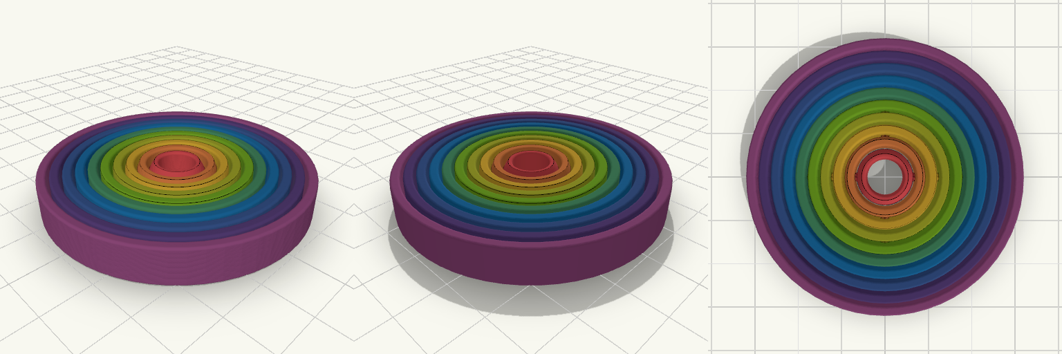 Print-in-Place Concentric Rings