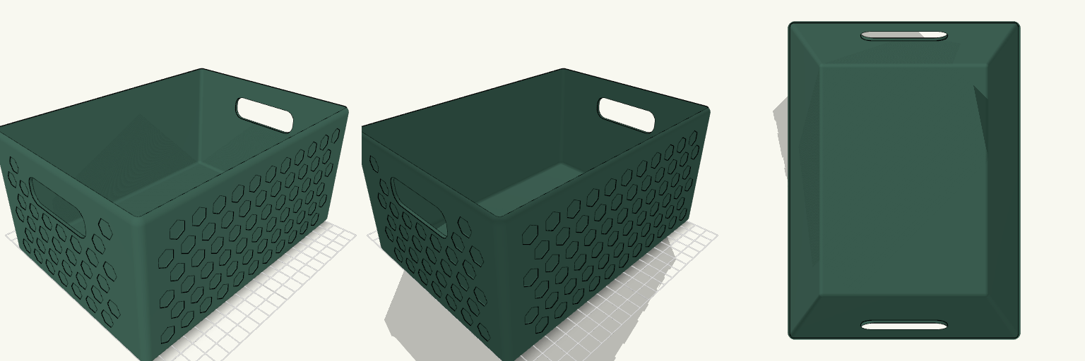 Hex-Embossed Storage Tub