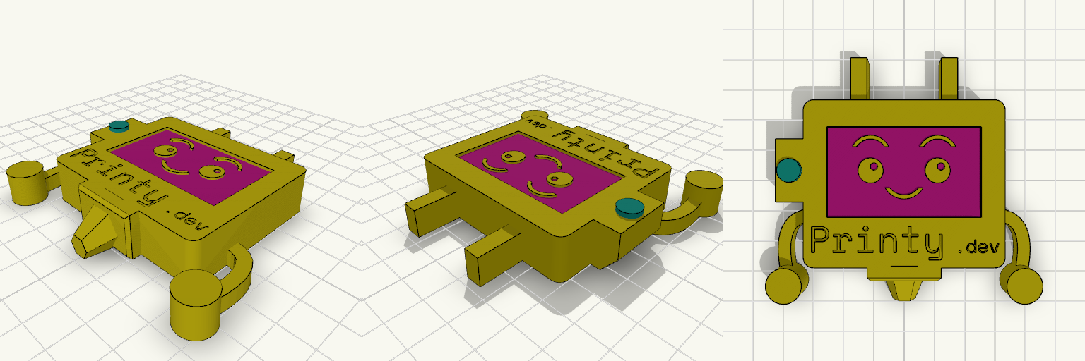 Printytron Extruder Figure, 85 mm Wide